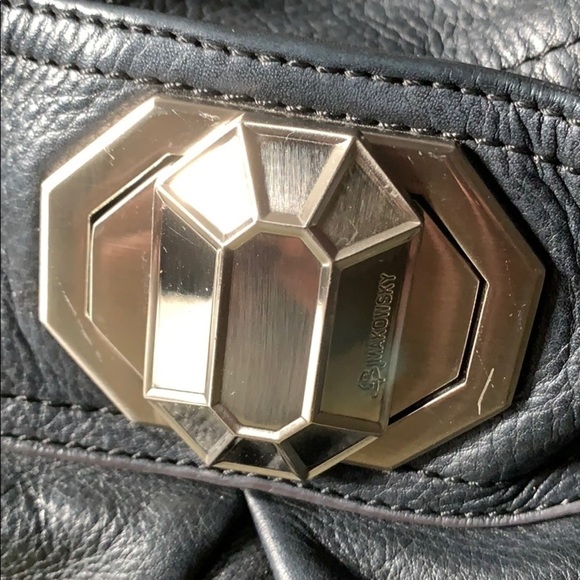 B. Makowsky Black Leather Hobo/Shoulder Bag - Picture 10 of 16